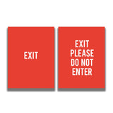 2 - Sided Sign Insert - 'EXIT/EXIT PLEASE DO NOT ENTER' - Crowd Control Warehouse