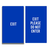 2 - Sided Sign Insert - 'EXIT/EXIT PLEASE DO NOT ENTER' - Crowd Control Warehouse