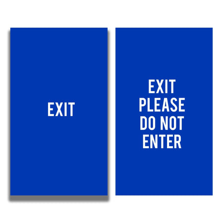 2 - Sided Sign Insert - 'EXIT/EXIT PLEASE DO NOT ENTER' - Crowd Control Warehouse
