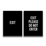 2 - Sided Sign Insert - 'EXIT/EXIT PLEASE DO NOT ENTER' - Crowd Control Warehouse