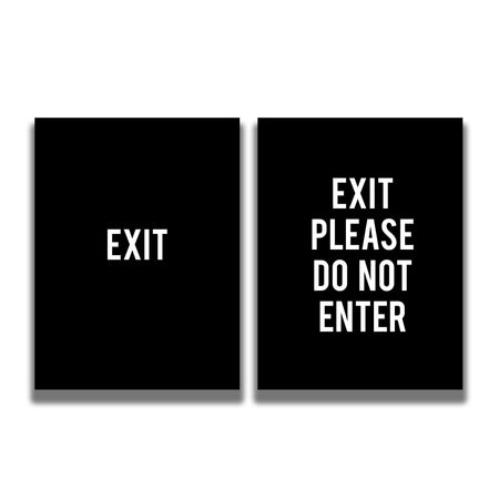 2 - Sided Sign Insert - 'EXIT/EXIT PLEASE DO NOT ENTER' - Crowd Control Warehouse