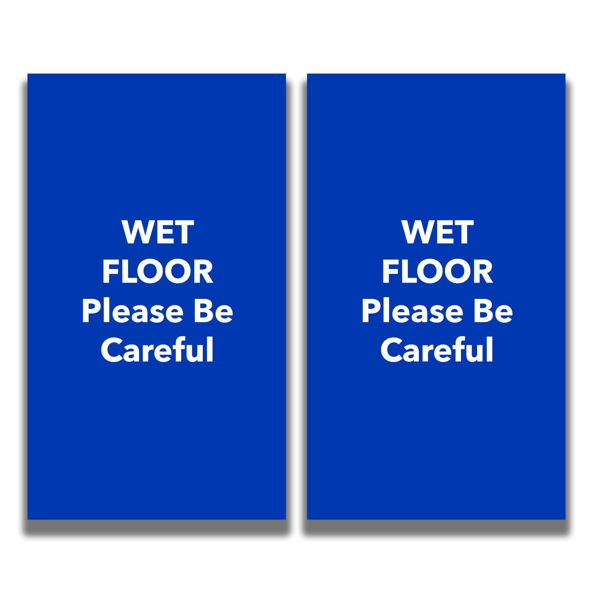2 - Sided Sign - 'WET FLOOR Please Be Careful' - Crowd Control Warehouse