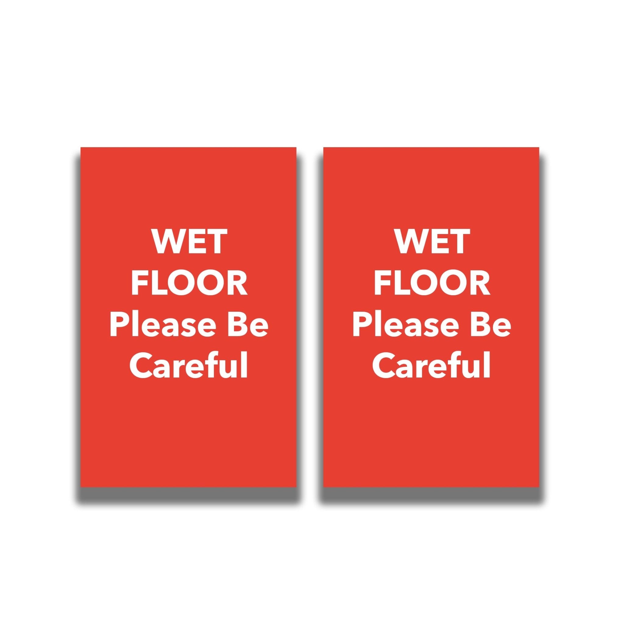 2 - Sided Sign - 'WET FLOOR Please Be Careful' - Crowd Control Warehouse