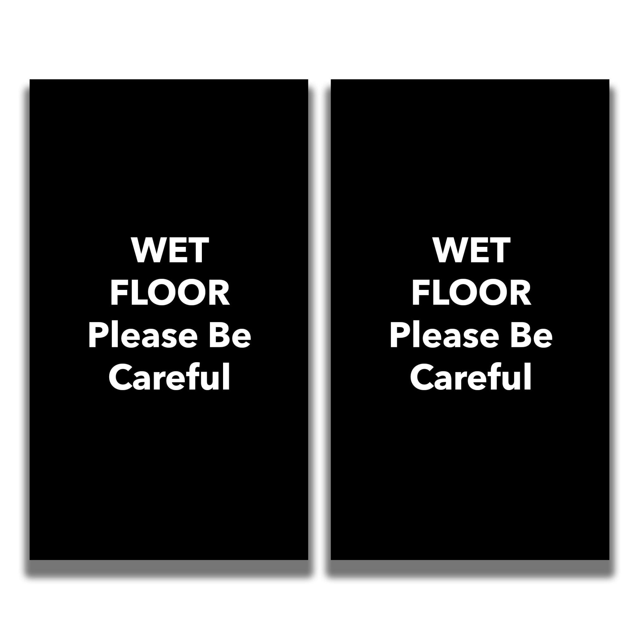 2 - Sided Sign - 'WET FLOOR Please Be Careful' - Crowd Control Warehouse