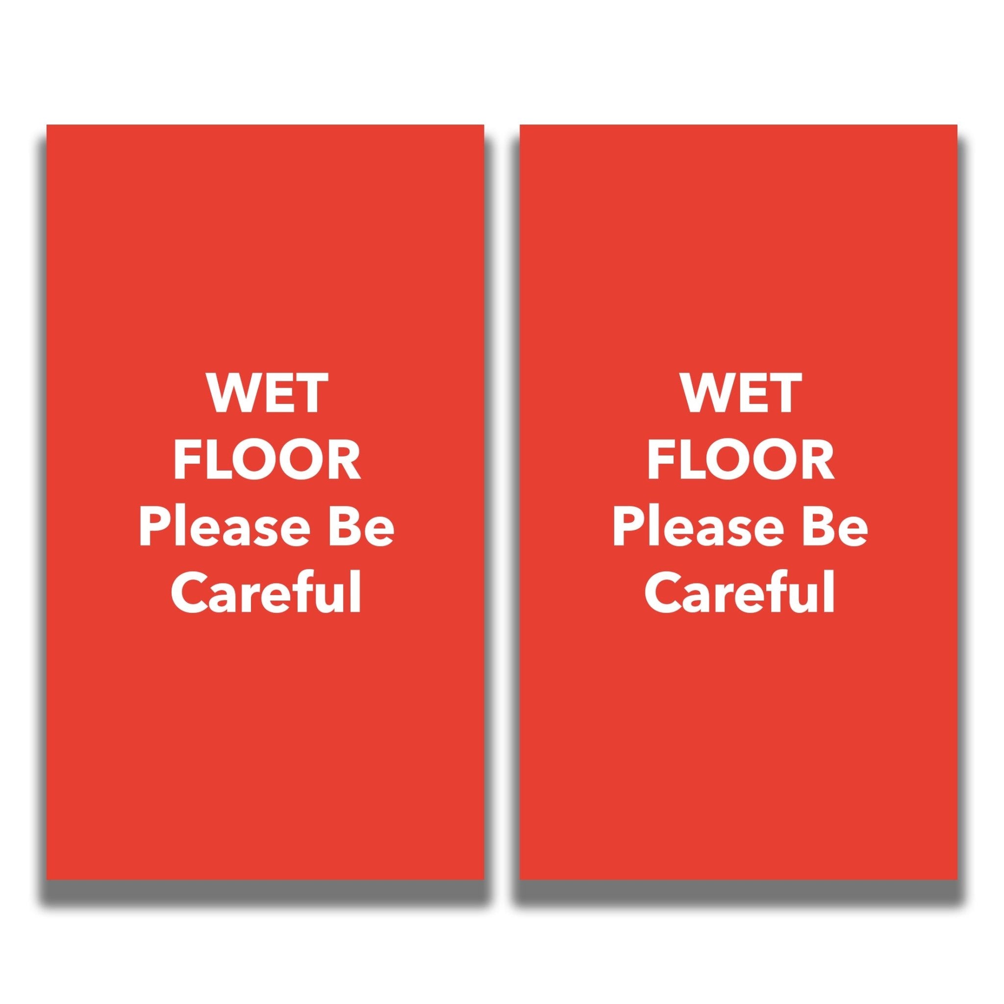 2 - Sided Sign - 'WET FLOOR Please Be Careful' - Crowd Control Warehouse