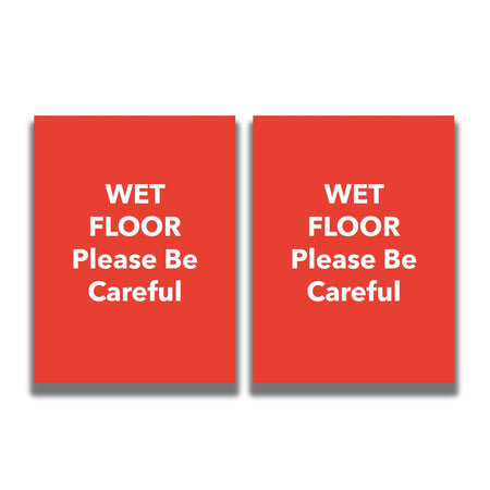 2 - Sided Sign - 'WET FLOOR Please Be Careful' - Crowd Control Warehouse