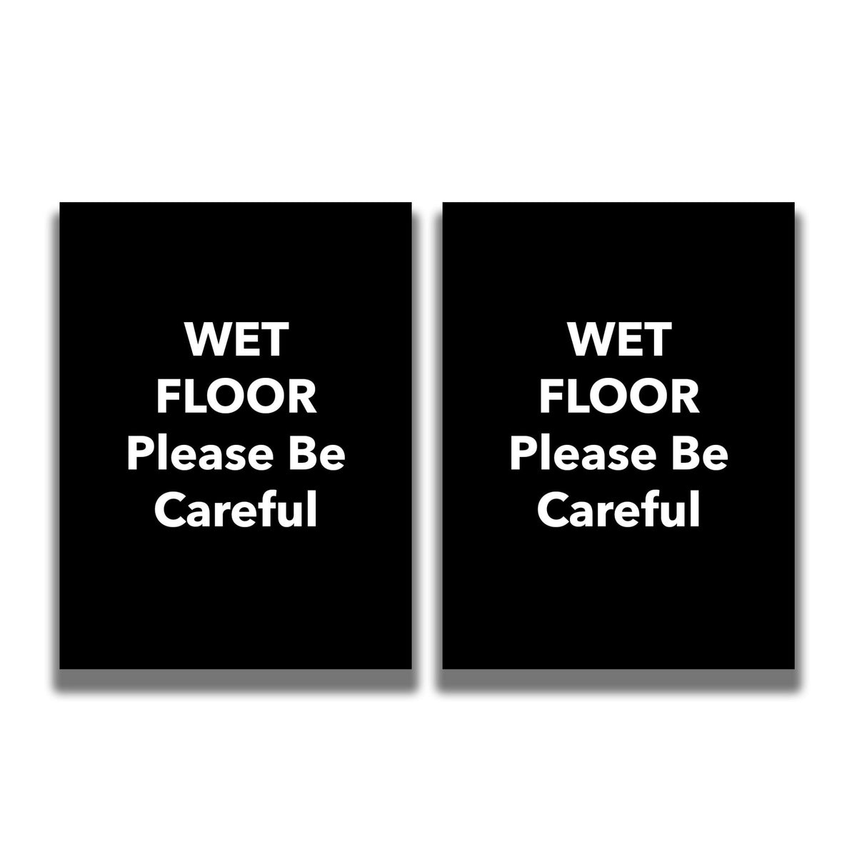 2 - Sided Sign - 'WET FLOOR Please Be Careful' - Crowd Control Warehouse