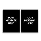 2 - Sided Sign - 'Your Custom Message' - Crowd Control Warehouse
