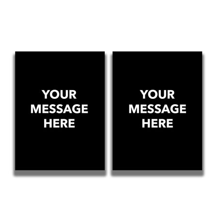 2 - Sided Sign - 'Your Custom Message' - Crowd Control Warehouse