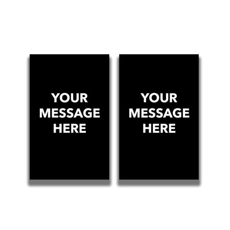 2 - Sided Sign - 'Your Custom Message' - Crowd Control Warehouse