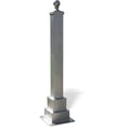 Hampton Square Decorative Bollard - No Chain Loops - 4 Ft.