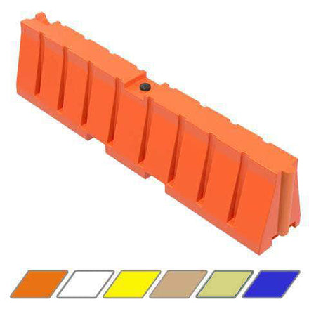 Water/Sand Fillable All Purpose Roadway or Airport Barricade - 24 in. H x 96 in. L x 16 in. W