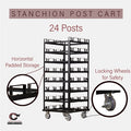 Horizontal Post Storage Cart - 24 Posts