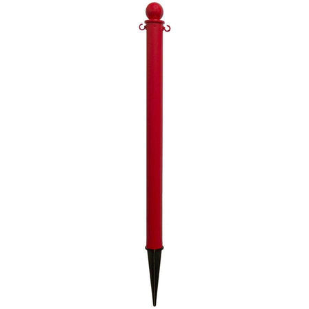 2.5 in. Ground Pole Stake Ball Top Stanchion - Crowd Control Warehouse