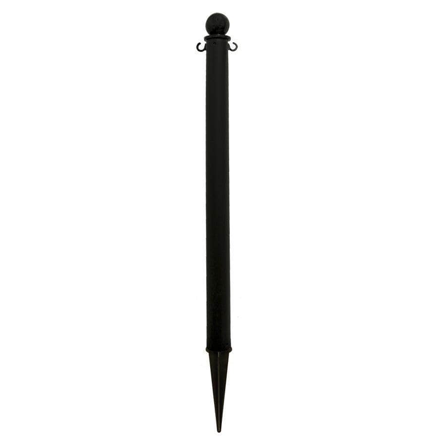 2.5 in. Ground Pole Stake Ball Top Stanchion - Crowd Control Warehouse