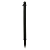 2.5 in. Ground Pole Stake Ball Top Stanchion - Crowd Control Warehouse