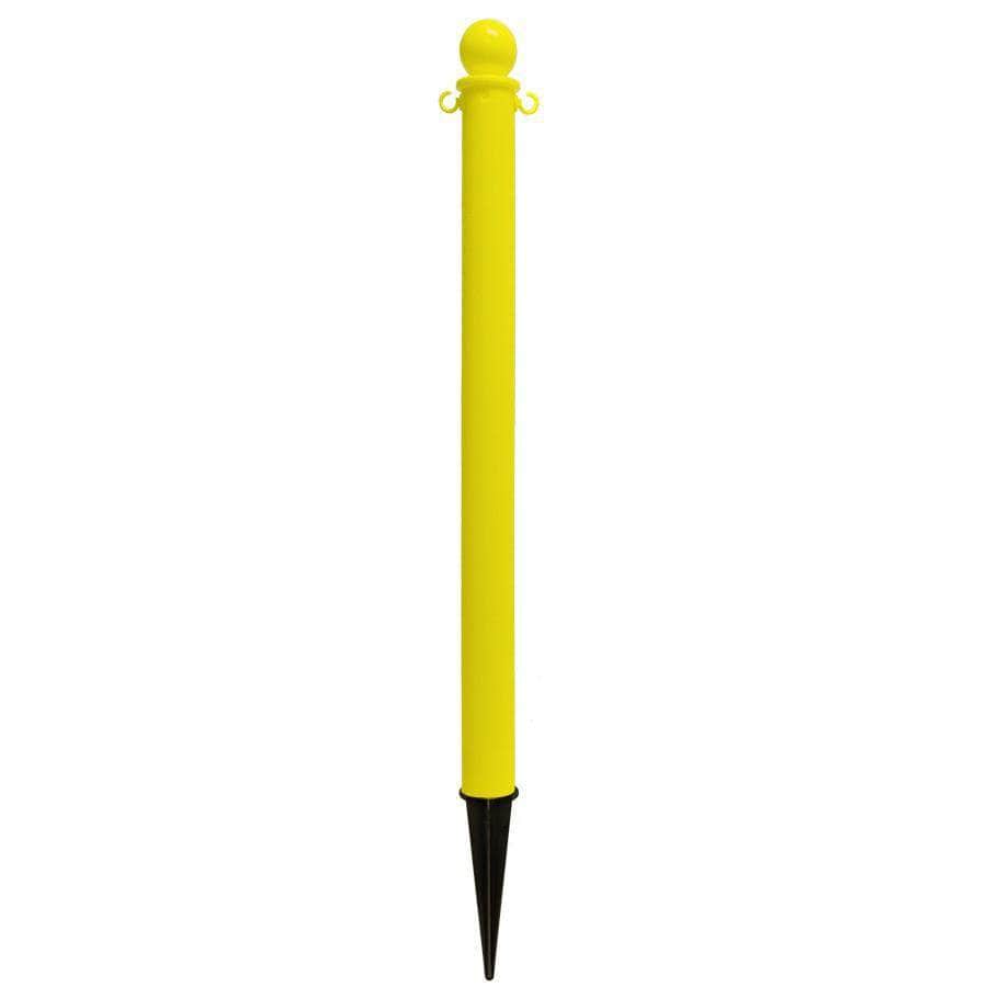 2.5 in. Ground Pole Stake Ball Top Stanchion - Crowd Control Warehouse