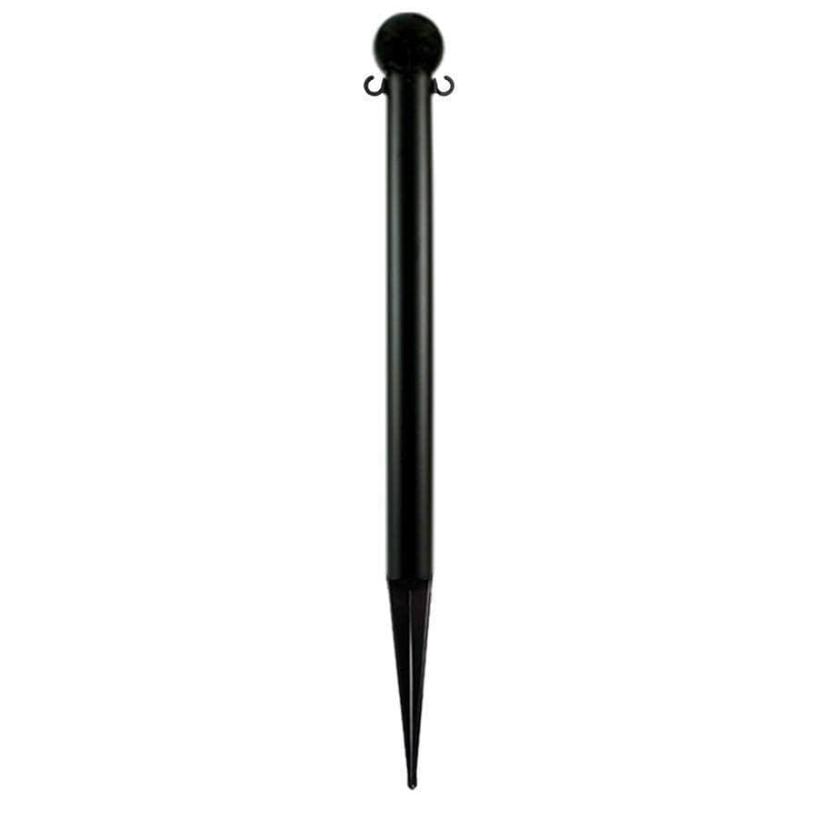 3 in. Ground Pole Stake Ball Top Stanchion - Crowd Control Warehouse