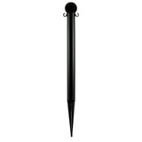 3 in. Ground Pole Stake Ball Top Stanchion - Crowd Control Warehouse