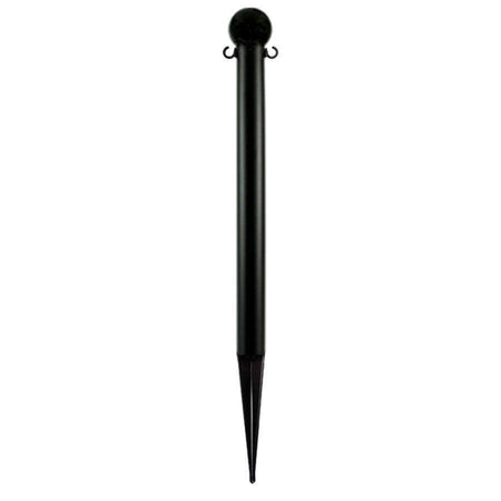 3 in. Ground Pole Stake Ball Top Stanchion - Crowd Control Warehouse
