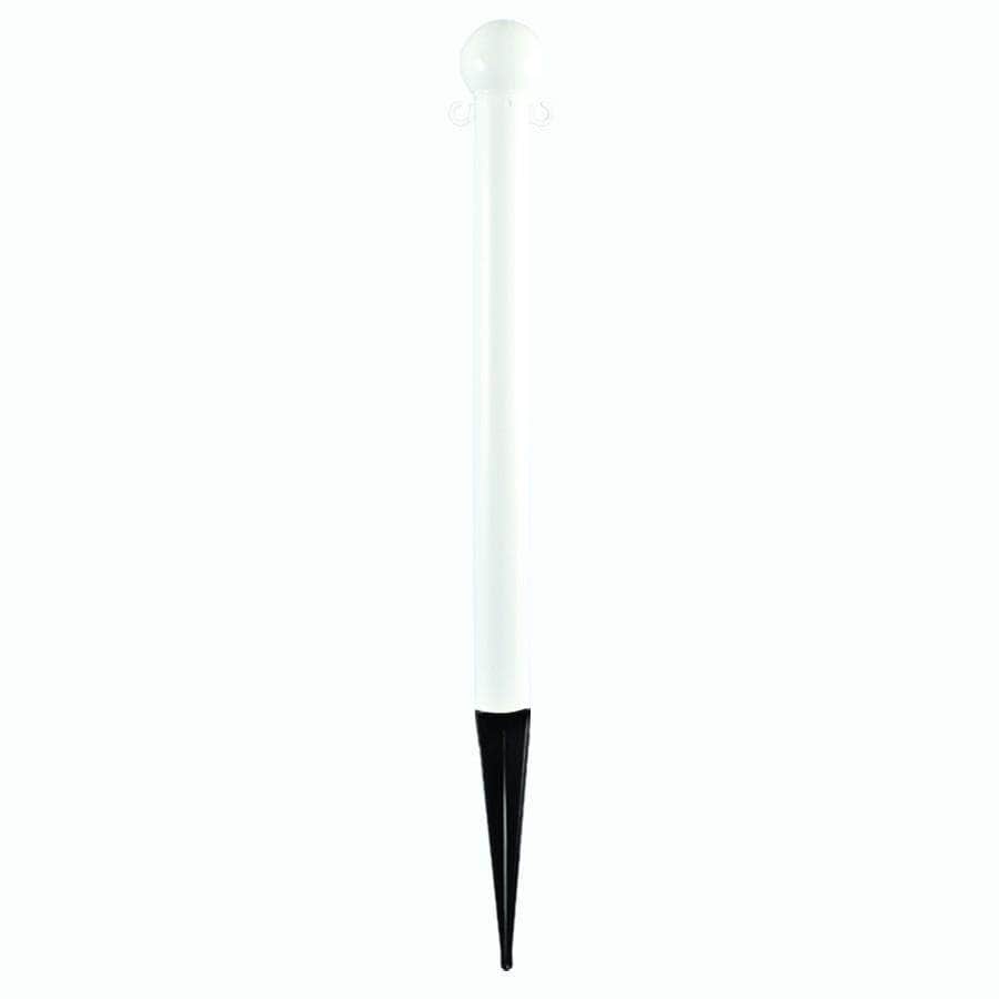 3 in. Ground Pole Stake Ball Top Stanchion - Crowd Control Warehouse