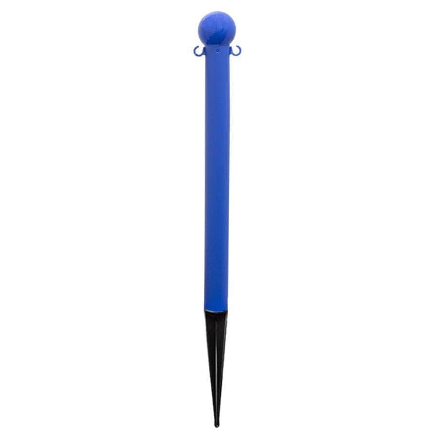 3 in. Ground Pole Stake Ball Top Stanchion - Crowd Control Warehouse