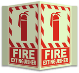 3 - Way Fire Extinguisher Sign - Crowd Control Warehouse