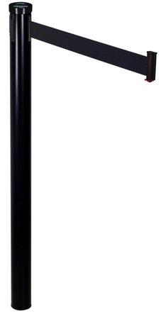 Visiontron Mini Socket Mount Retracta-Belt Stanchion with 30 Ft. Retractable Belt