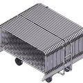 30 Pack - 8.5 Ft Hot-Dipped Galvanized Steel Barricades + Storage Cart