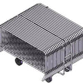 *SUPER BUY* Pack of (30) Heavy Duty Angry Bull Interlocking Steel Barricades, 8.5 Ft., with (1) Storage Pushcart
