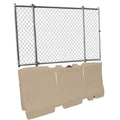 Water/Sand Fillable Jersey Barrier with Fencing Option - 32 in. H x 72 in. L x 18 in. W, 70 lbs