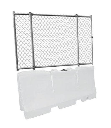 White Water/Sand Fillable Traffic Barrier - 32" H x 72" L x 18" W with fence panel