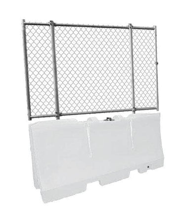 Water/Sand Fillable Jersey Barrier with Fencing Option - 32 in. H x 72 in. L x 18 in. W, 70 lbs