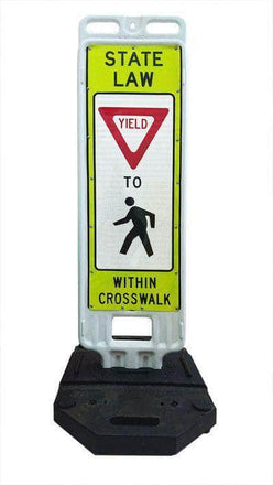 Step n Lock 'STATE LAW YIELD TO PEDESTRIANS WITHIN CROSSWALK' Traffic Panel