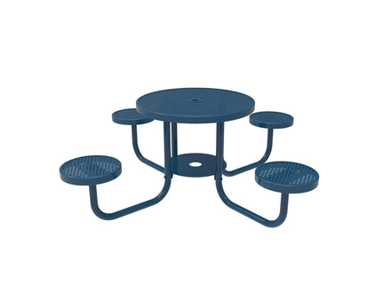 Round Patio Table with Seats - Circular Pattern