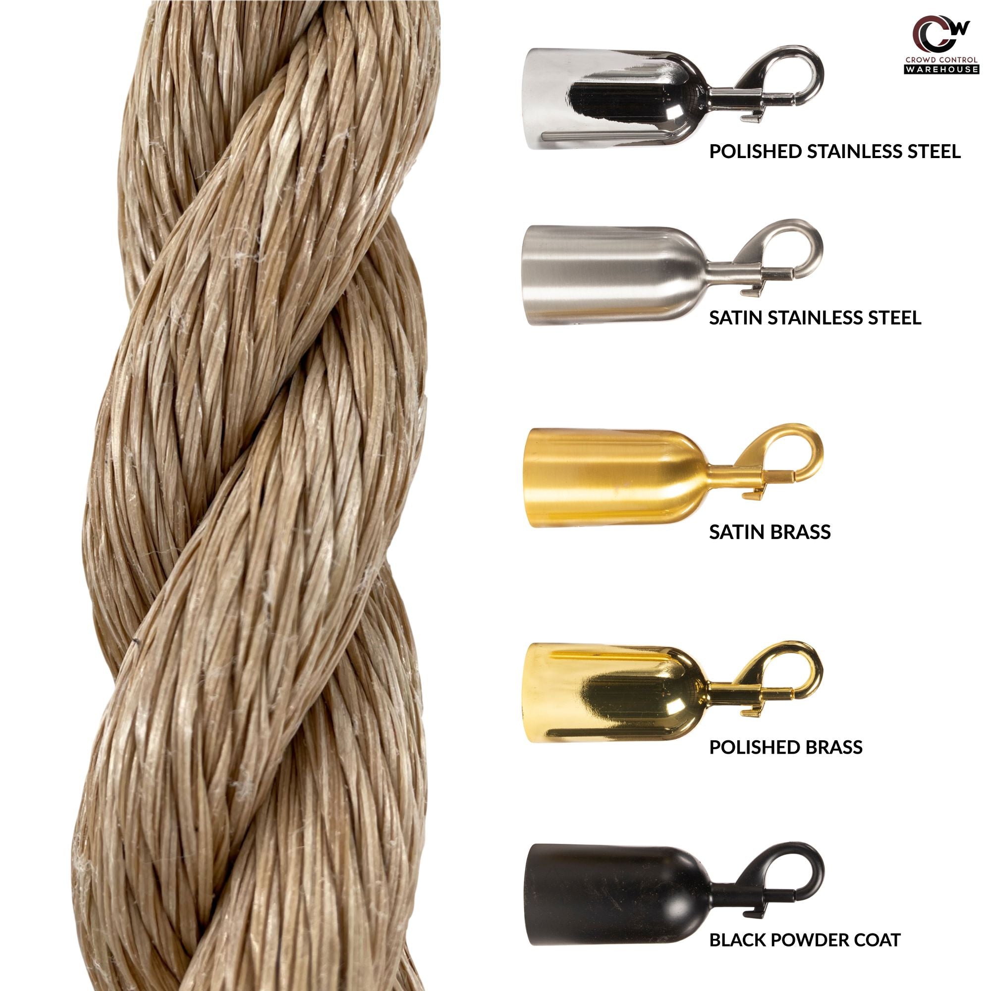 Replacement Rope Snap Ends - Crowd Control Warehouse