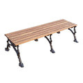 Vines Wood Backless Park Bench - 80 In.