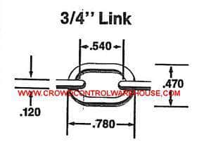 3/4" Light Duty Plastic Chain - Standard Colors