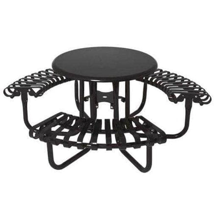 Kensington 3-Seat Round Solid Top Picnic Table - 46 In.