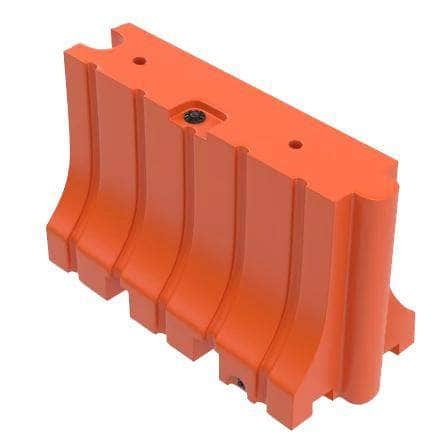 Orange Water/Sand Fillable Traffic Barrier - 42" H x 72" L x 24" W