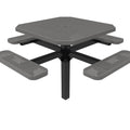Octagon Pedestal Picnic Table with 4 Seats - Circular Pattern - 46 In.