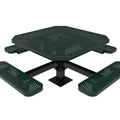Octagon Pedestal Picnic Table with 4 Seats - Circular Pattern - 46 In.