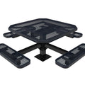 Octagon Pedestal Picnic Table with 4 Seats - Diamond Pattern - 46 In.