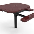 Octagon Pedestal Picnic Table with 3 Seats - Circular Pattern - 46 In.
