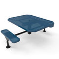 Octagon Nexus Pedestal Picnic Table with 2 ADA Seats - Circular Pattern - 46 In.