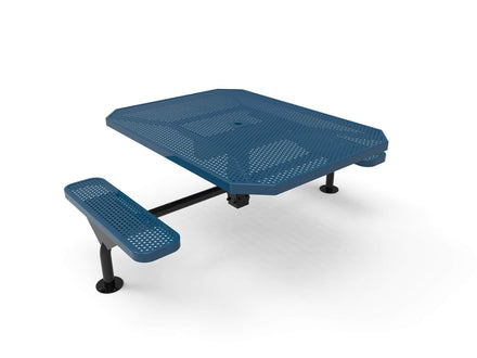 Octagon Nexus Pedestal Picnic Table with 2 ADA Seats - Circular Pattern - 46 In.
