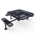 Octagon Nexus Pedestal Picnic Table with ADA Accessible Seating - Diamond Pattern - 46 In.