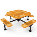 Octagon Nexus Pedestal Picnic Table with 4 Seats - Diamond Pattern - 46 In.