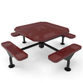 Octagon Nexus Pedestal Picnic Table with 4 Seats - Circular Pattern - 46 In.