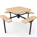 Octagon Nexus Pedestal Picnic Table with 4 Seats - Circular Pattern - 46 In.